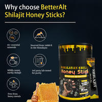 Bâtonnets de miel VitaHall au Shilajit, Résine himalayenne pure, Miel pur SHILAJIT pour hommes et femmes