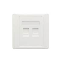 Plaque murale Ethernet RJ45 Cat6 pour réseau FTTH, 86x86mm, 100 pièces, ABS/PC, CN;GUA Kc-06 Blanc