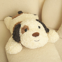 Vente en gros de chiot en peluche brodé de 15 pouces chien tacheté version assise PP coton rempli couette ODM jouet en peluche