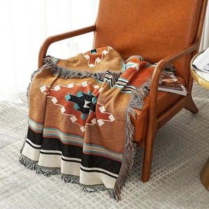 High Quality Bohemia Trippy Tapestry Custom <strong>Outdoor</strong> Camping <strong>Throw</strong> Blanket Woven Modern Style with Solid Pattern - Product Image 4