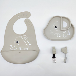 Juego de cuencos y platos de silicona personalizados, <span class=keywords><strong>vajilla</strong></span> de comedor para niños, <span class=keywords><strong>vajilla</strong></span> de silicona segura para bebés - Product Image 3