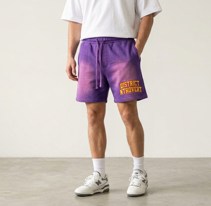 Shorts pour hommes en toile de coton écologique, séchage rapide, respirants, avec cordon de serrage, style streetwear, coupe décontractée, effet vintage délavé - Product Image 2