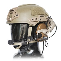 Casque de communication tactique supra-auriculaire FCS COMTAC3 spécial à double canal avec réduction de bruit, étanche IPX5, faible latence C3