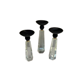 Candélabre en cristal aux accents d'argent <span class=keywords><strong>noir</strong></span> <span class=keywords><strong>Chandelier</strong></span> élégant pour la décoration de la maison pour les mariages Centres de table de Pâques X-mas - Product Image 2
