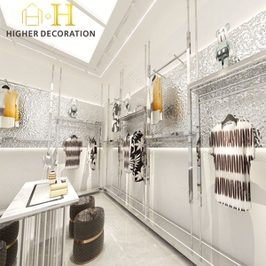 ชั้นวางแสดงเสื้อผ้าทำจากโลหะสำหรับเสื้อผ้าร้านขายเสื้อผ้าเฟอร์นิเจอร์ทันสมัยตามสั่ง - Product Image 2