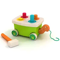 Игрушечный молоток, черепаха, скамейка, игрушки, забавная деревянная для детей, другие детские игрушки, твердая древесина, пластиковая цветная коробка от 2 до 4 лет