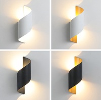 Applique murale LED étanche 12W en forme de S pour extérieur IP65, moderne, pour restaurant, couloir d'hôtel