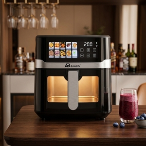 Anbolife Nuova Friggitrice ad Aria Elettrica Economica da 8L con Schermo a Colori, 10 Programmi Preimpostati e Doppio Riscaldamento Opzionale - Product Image 1