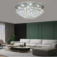 Plafonnier en cristal pour salon, décoration moderne et élégante, projet de luxe, maison de mariage, modem rond en acrylique doré pour intérieur, vente en gros