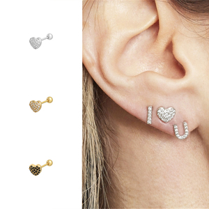 Pendientes de Plata de Ley S925 ROXI, Diseño de Corazón con Diamantes, Estilo Lujoso y Moderno - Product Image 6
