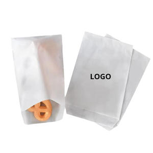 Bolsas de Papel Desechables Blancas Antigrasa para Sándwiches, Bolsas para Llevar con Fondo Resistente, Bolsas de Papel Antigrasa para Snacks y Papas Fritas - Product Image 4