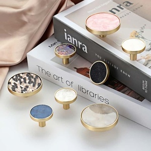 Nordic Minimalist Copper Brushed Zinc Alloy <strong>Pulls</strong>-Multi-Color Single Hole Round <strong>Knobs</strong> Hooks for <strong>Cabinet</strong>/Dresser/Wardrobe/<strong>Drawer</strong> - Product Image 2