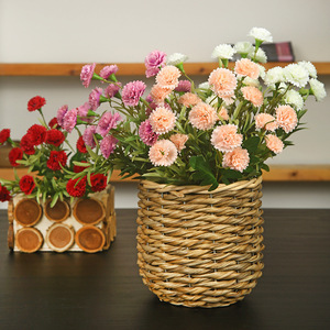 Yihua - Arte Floral, Carnaciones Artificiales, 18 Piezas, Flores de Seda, Decoración del Hogar, Arreglo para Mesa de Sala de Estar - Product Image 3