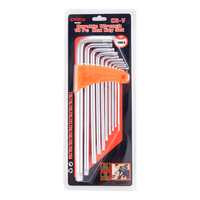 10 pièces en acier au carbone extra long torx allen jeu de clés hexagonales