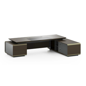 Mesa De Trabajo Modular De Lujo Escritorio De Oficina <span class=keywords><strong>Muebles</strong></span> En Forma De L Fuerte Mobiliario Oficina Hogar Ejecutivo Jefe Escritorio De Oficina - Product Image 6