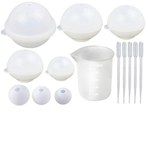 Moule en résine de Silicone à grande sphère, moulage rond en résine époxy pour <span class=keywords><strong>bombe</strong></span> de bain, savon fait maison - Product Image 1