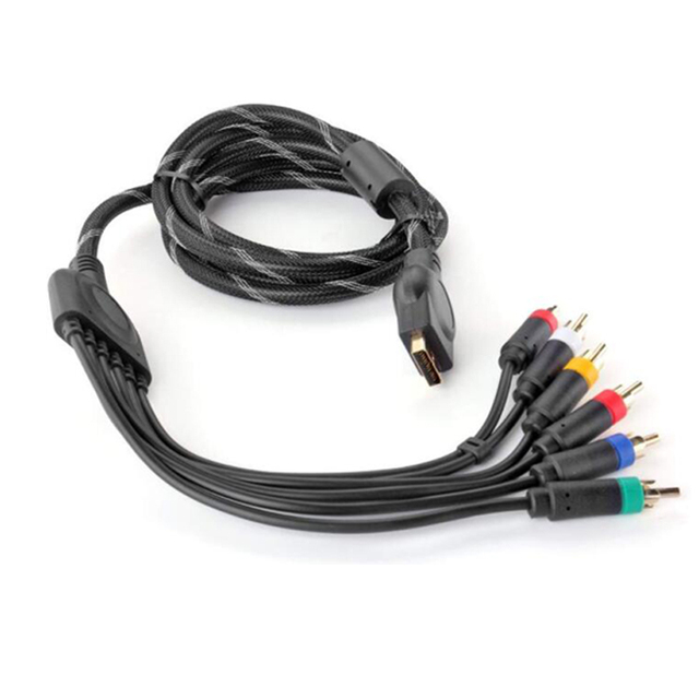 6 Feet AV Cable Premium High Resolution HDTV Cable  Component Audio Video Cable for PS2 PS3