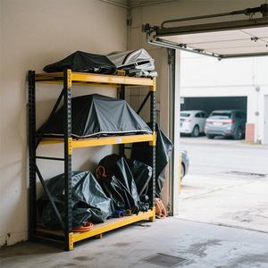 באיכות גבוהה בינונית מחסן פלדה ללא ספק מתלה 4-שכבות מתכת לאחסון עבור מוסך לתעשייה - Product Image 2