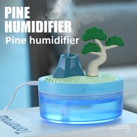 Mini humidificateur pour plantes, pulvérisateur portable USB, cocotier, cerisier, cactus, pin, pour la maison, la voiture, le bureau