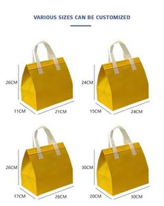 Custom Wholesale Eco Friendly Waterproof Takeaway Food Delivery Carry Non Woven Insulated Thermal Lunch Cooler Bag with logo - Product Image 4