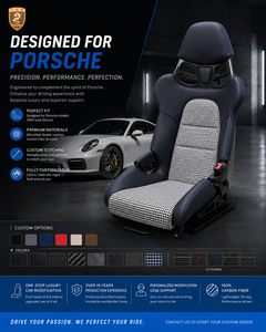 Sièges de course légers et réglables pour Porsche 718 Cayman Boxster Spyder 982 GT3 RS, sièges baquet sport personnalisables pour l'intérieur de voiture - Product Image 3