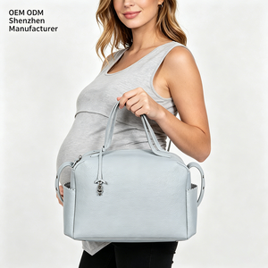 Bolso de Mano para Mamá, Bolso de Hombro, Bolso de Pañales, Bolso de Maternidad Portátil para Mamá, Marca Mom Pu Fashion - Product Image 1