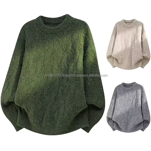 เสื้อถักคอวีลายวินเทจแบบสั่งทำพิเศษสำหรับผู้ชาย แฟชั่นทันสมัย แมทช์ได้กับทุกชุด สีพื้น ทรงหลวม สไตล์ลำลองสบายๆ - Product Image 3