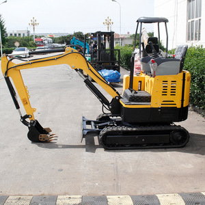 Mini-excavatrice sur chenilles, jaune, 17 tonnes, pour le nettoyage des chantiers et les travaux de terrassement - Product Image 3