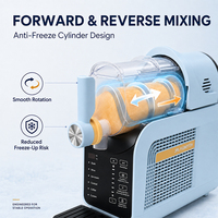 Machine à slush et à boissons glacées YX1802, fonction crème glacée 2-en-1, contrôle de température à 6 niveaux, OEM ODM pour les distributeurs