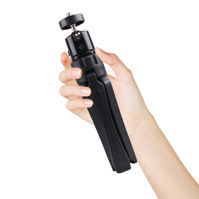 Plastic Table Tripod for Smartphone Projector Webcam Foldable Design 18cm for Easy Storage 1/4" Screw Compatible 2KG Load