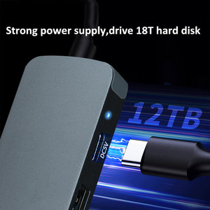 ฮับ USB แบบพกพาส่งข้อมูลความเร็วสูง5 in 1 USB C ฮับเชื่อมต่อกับแหล่งจ่ายไฟ - Product Image 5