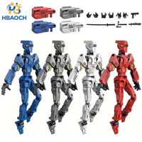 Figurine articulée à assembler soi-même HBAOCH Mecha, modèle de robot mobile multi-articulations de 13 cm avec support d'affichage, cadeau pour enfants