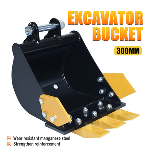 Accessoires avancés pour mini-excavatrices : Godet à dents en acier de 300 mm, robuste et résistant à l'usure, pour excavatrices de 5 tonnes, idéal pour les travaux agricoles, le creusement de fossés et le dragage, à faible coût. - Product Image 6