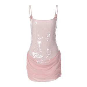 Última Moda <span class=keywords><strong>de</strong></span> Verano, Vestido Mini Sexy con Espalda Descubierta, Ajustado, con Lentejuelas y Parches, para Fiesta, Club, Calle, <span class=keywords><strong>Ropa</strong></span> <span class=keywords><strong>de</strong></span> Mujer 3520 - Product Image 5