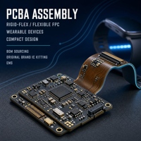 Assemblage de circuits imprimés rigides-flexibles pour appareils portables, assemblage compact de circuits imprimés flexibles (FPC) et de cartes électroniques assemblées (PCBA), approvisionnement en composants (BOM), kit de composants intégrés (IC), services EMS