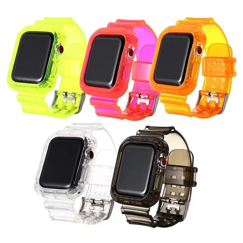 LeYi smart watch TPU Transparent clear bands luxury band for iPhone iwatch watches 49MM 45MM strap