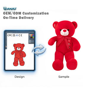 CE CPC Pluche Fabrikant Op Maat 2026 Valentijnsdag Poppen Maak Je Eigen Pluche Speelgoed Aangepast logo Teddybeer - Product Image 1