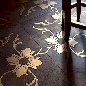 <span class=keywords><strong>Parquet</strong></span> composite en bois <span class=keywords><strong>massif</strong></span> de chêne de style français, mosaïque carrée incrustée de métal, installation par clic, écologique E0, personnalisé pour hôtel - Product Image 4