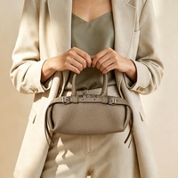Sac à bandoulière élégant en cuir véritable pour femme, sac à main de luxe de créateur avec poignée supérieure, sangle amovible et fermeture éclair en polyester