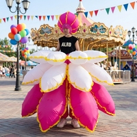 Déguisement gonflable coloré en forme de fleur de lotus pour défilés, spectacles de rue, festivals et scènes