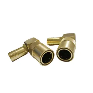 Conector rápido de metal com cotovelo de 90 graus, conector de metal para tubo de acoplamento de mangueira macho fêmea, preço baixo