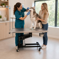 Table vétérinaire électrique XY ACS01 avec contrôle de chauffage, support de perfusion, poubelle à déchets et plateau à instruments