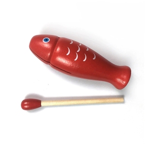 Raspador de Guiro de Madera Maciza al por Mayor, Percusión Tradicional China, Bloque de Madera con Forma de Pez para Clases de Música Escolares - Product Image 4