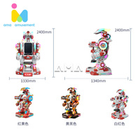 Parc d'attractions Enfants Adultes Robot Manèges Machine Arcade Game Battery Ride On Walking Robot à vendre