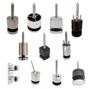 تصميم مجاني من إينوكس لدرابزين زجاجي مقسى، حوامل زجاجية دائرية من الفولاذ المقاوم للصدأ 316 لنظام الدرابزين الزجاجي - Product Image 1