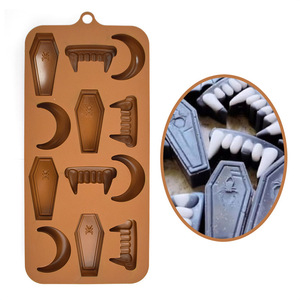 <span class=keywords><strong>Moule</strong></span> en Silicone transfrontalier FCM pour <span class=keywords><strong>Halloween</strong></span> citrouille bouteille de vin coeur chocolat fruits gommeux Vampire dents <span class=keywords><strong>gâteau</strong></span> outils produit - Product Image 5