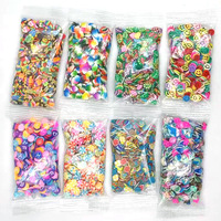 Accessoires de bijoux DIY très demandés : Pièces en argile polymère souple à motifs de dessins animés, entretoises en céramique, garnitures pour charms à ongles, colorées, de tiers
