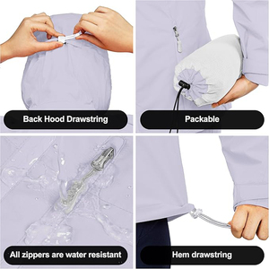 Vestes de <span class=keywords><strong>pluie</strong></span> compressibles imperméables pour femmes léger respirant coupe-vent imperméable extérieur coupe-vent <span class=keywords><strong>course</strong></span> <span class=keywords><strong>veste</strong></span> de cyclisme - Product Image 5
