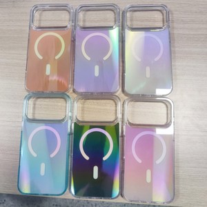 Funda magnética de calidad con láser de colores y cubierta trasera transparente para iPhone 17 Pro Max 16 15 14 13 12 11, y para Samsung S26 - Product Image 5