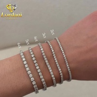 Chaîne de tennis en diamants de laboratoire certifiés IGI CVD HPHT Or 18K 14K 3MM 4MM 5MM Bracelets de tennis en diamants créés en laboratoire